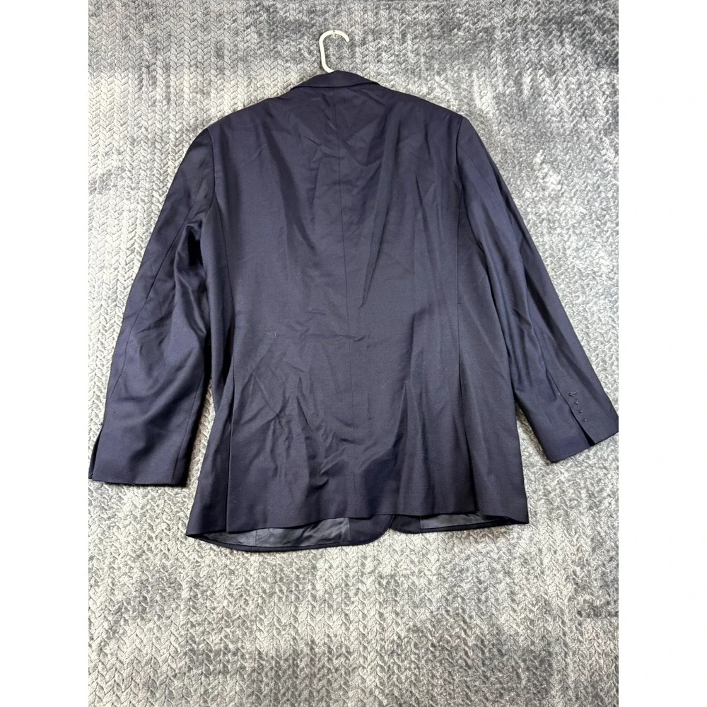 Polo Ralph Lauren Blazer Jacket Mens Blue Single Breasted Custom Fit Notch Lapel